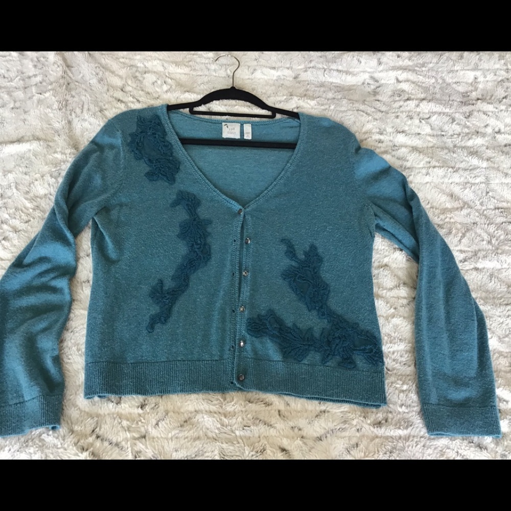 J Jill Embroidered Sweater, Sz SP